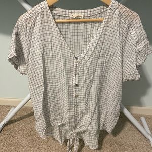 Jane and Delancey tie bottom shirt